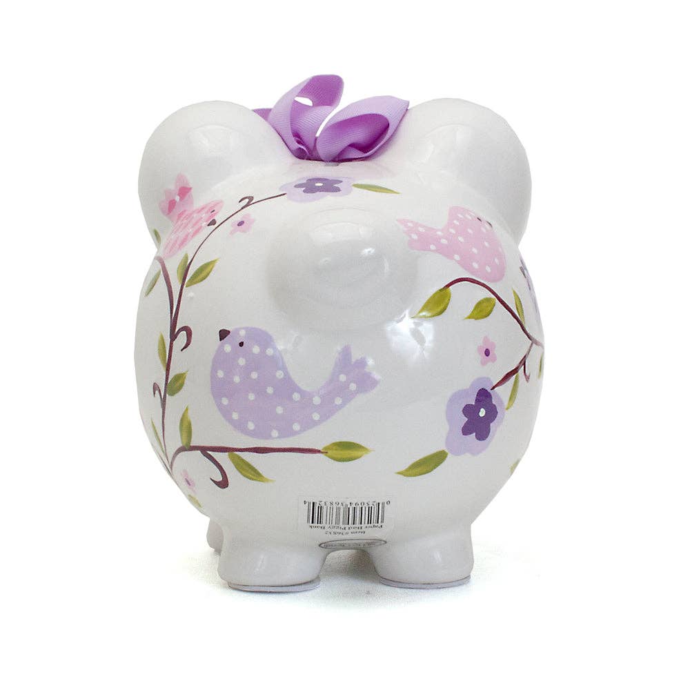 Handpainted Bird Piggy Bank