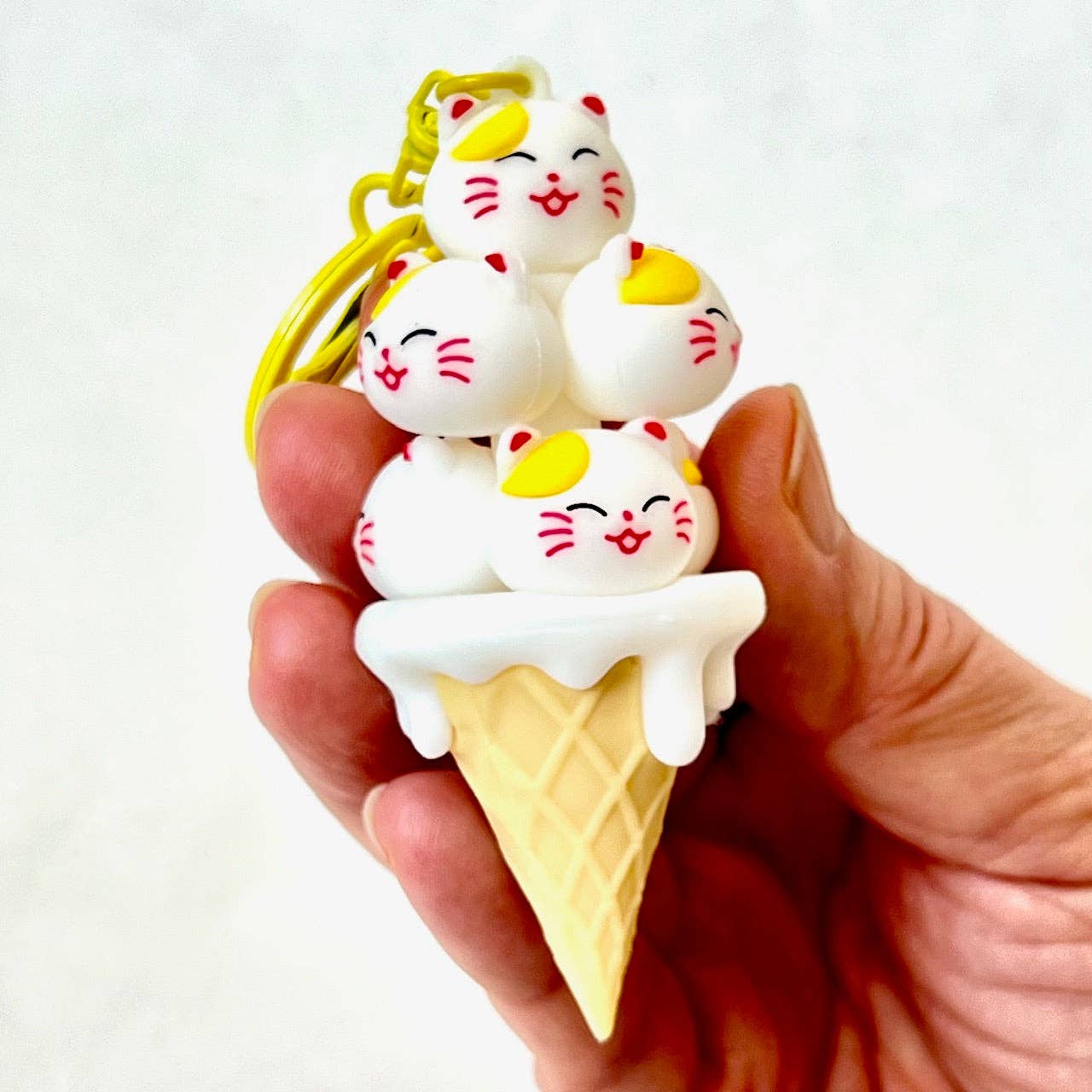 12162 CAT CONE FAMILY KEY CHARM-12