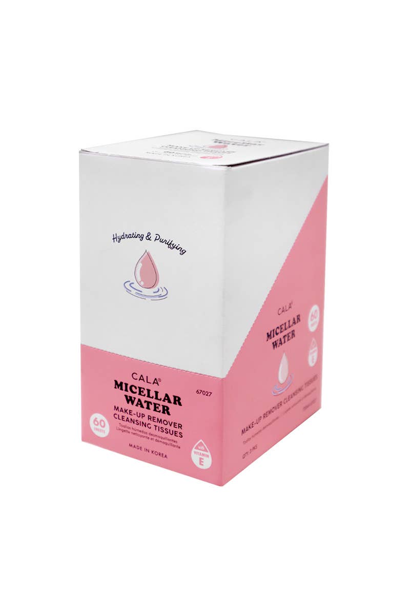 CALA 67027 Micellar Water 60 Makeup Remover Tissue - 3pc