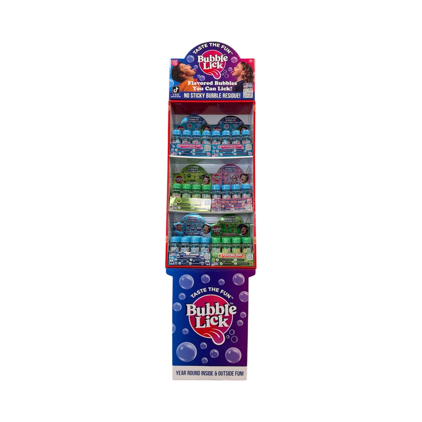 BubbleLick Pre-Filled Floor Display
