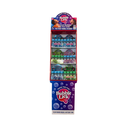 BubbleLick Pre-Filled Floor Display