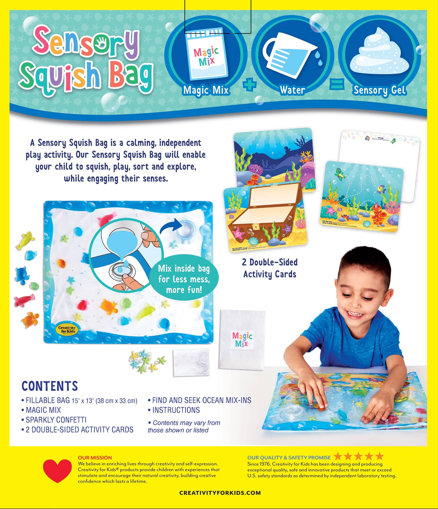 Sensory Squish Bag Ocean Adventure Gel Activity Set