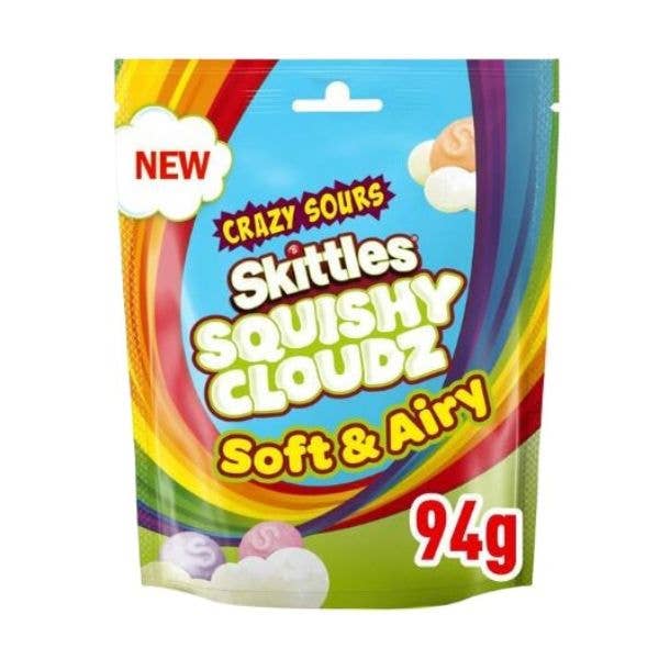 Limited Import Skittles Squishy Cloudz Crazy Sours, 94g,18ct