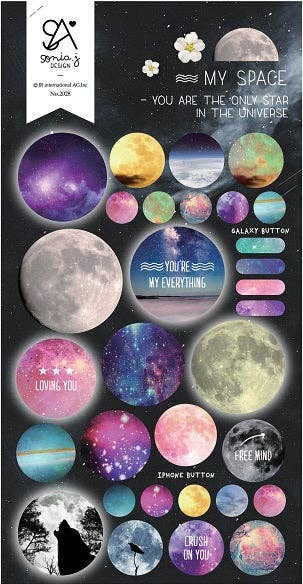 My Space Gel Epoxy Stickers