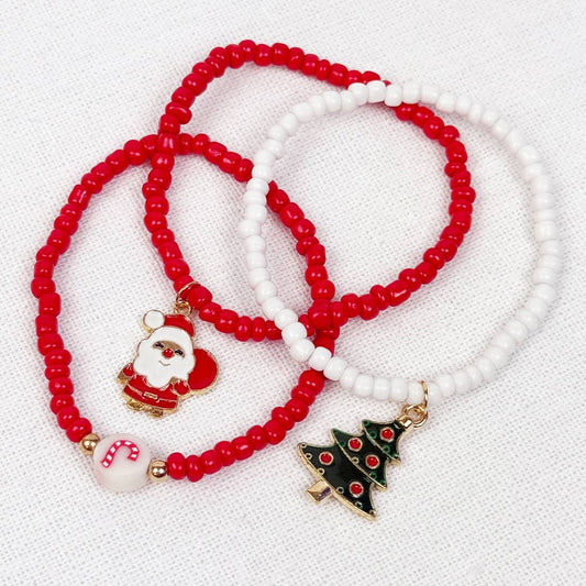 Christmas Charm and Stretch Bracelet