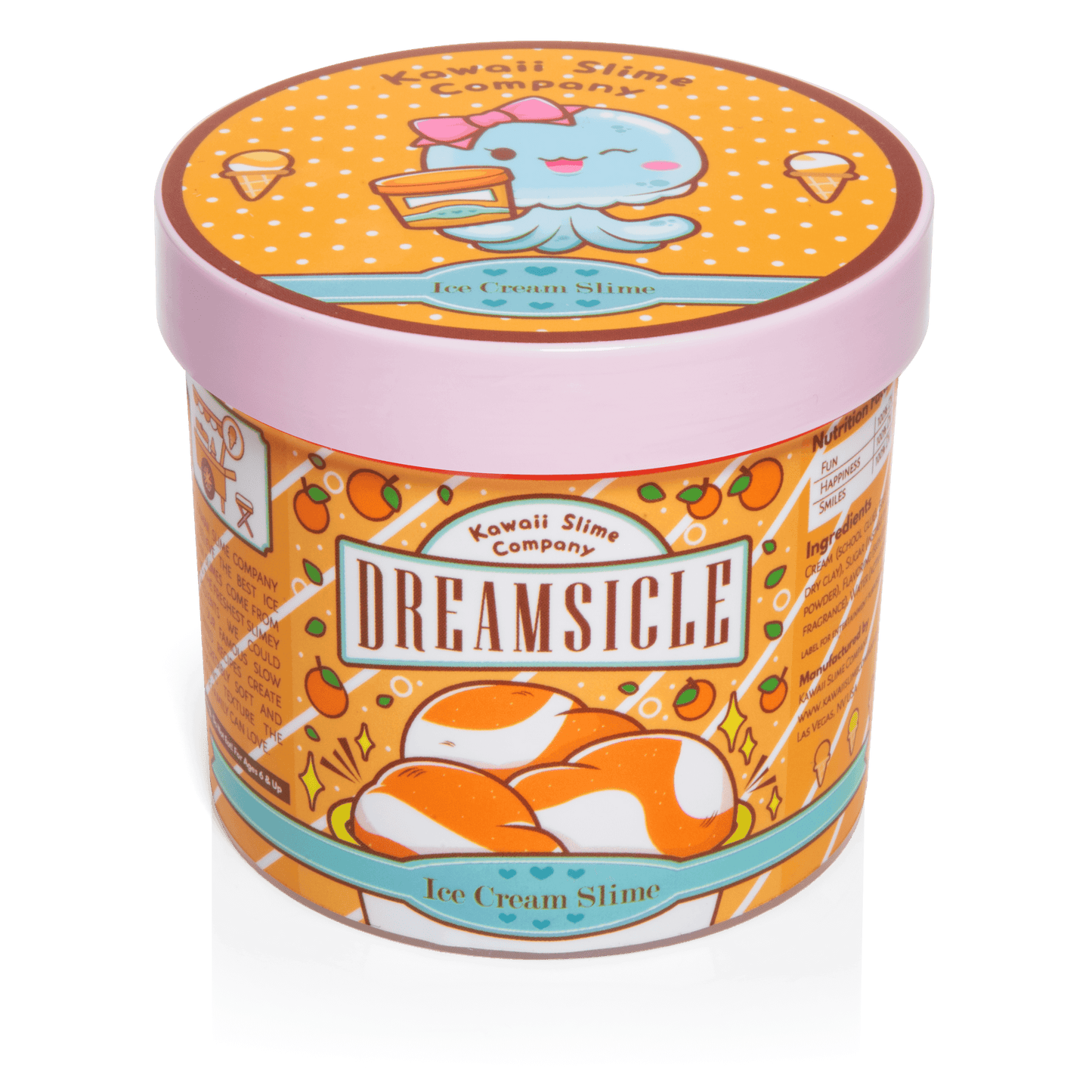 Dreamsicle Scented Ice Cream Pint Slime (4pcs/case)