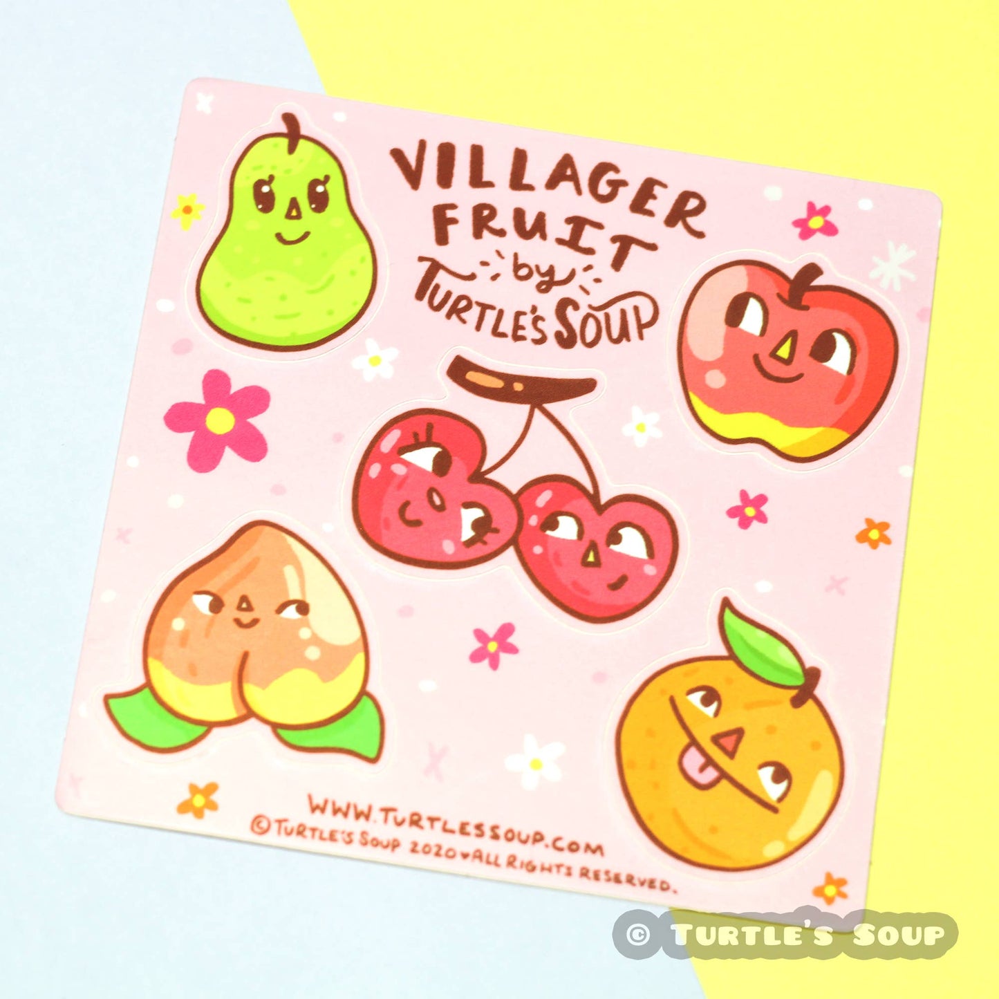 Villager Fruits Cute Christmas Gift Vinyl Sticker Sheet