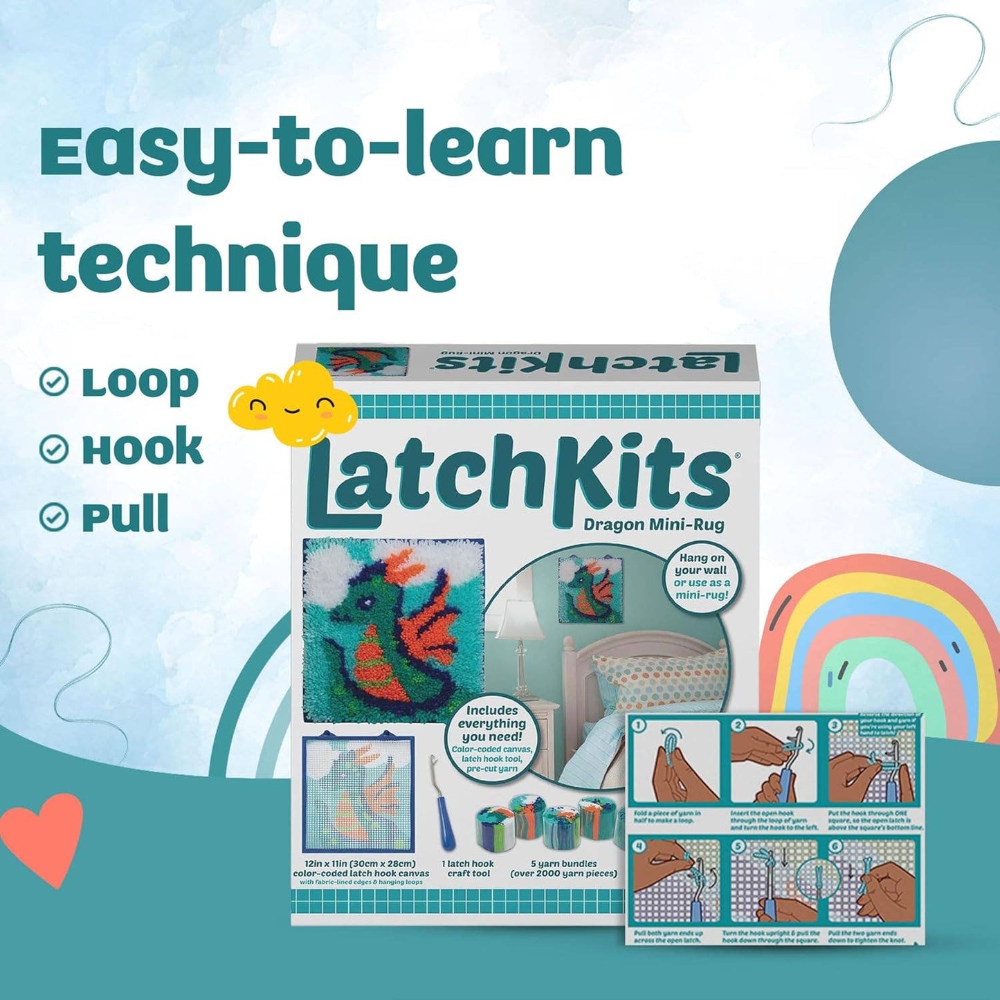 Latchkits Craft Kits - Dragon - Kids Arts and Crafts