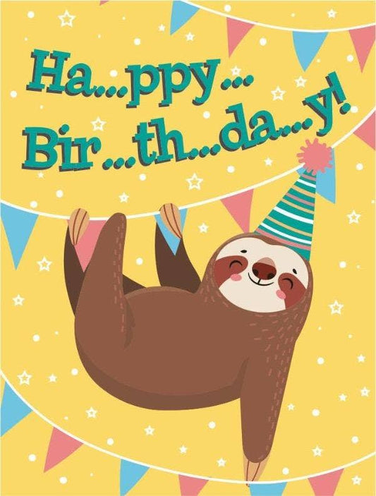 Birthday Sloth Gift Enclosure