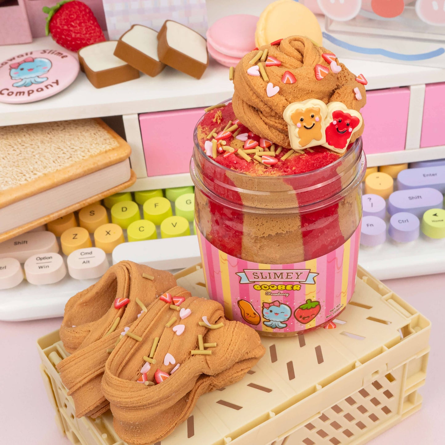 Slimey Goober Strawberry Cloud Creme Slime (5pcs/case)