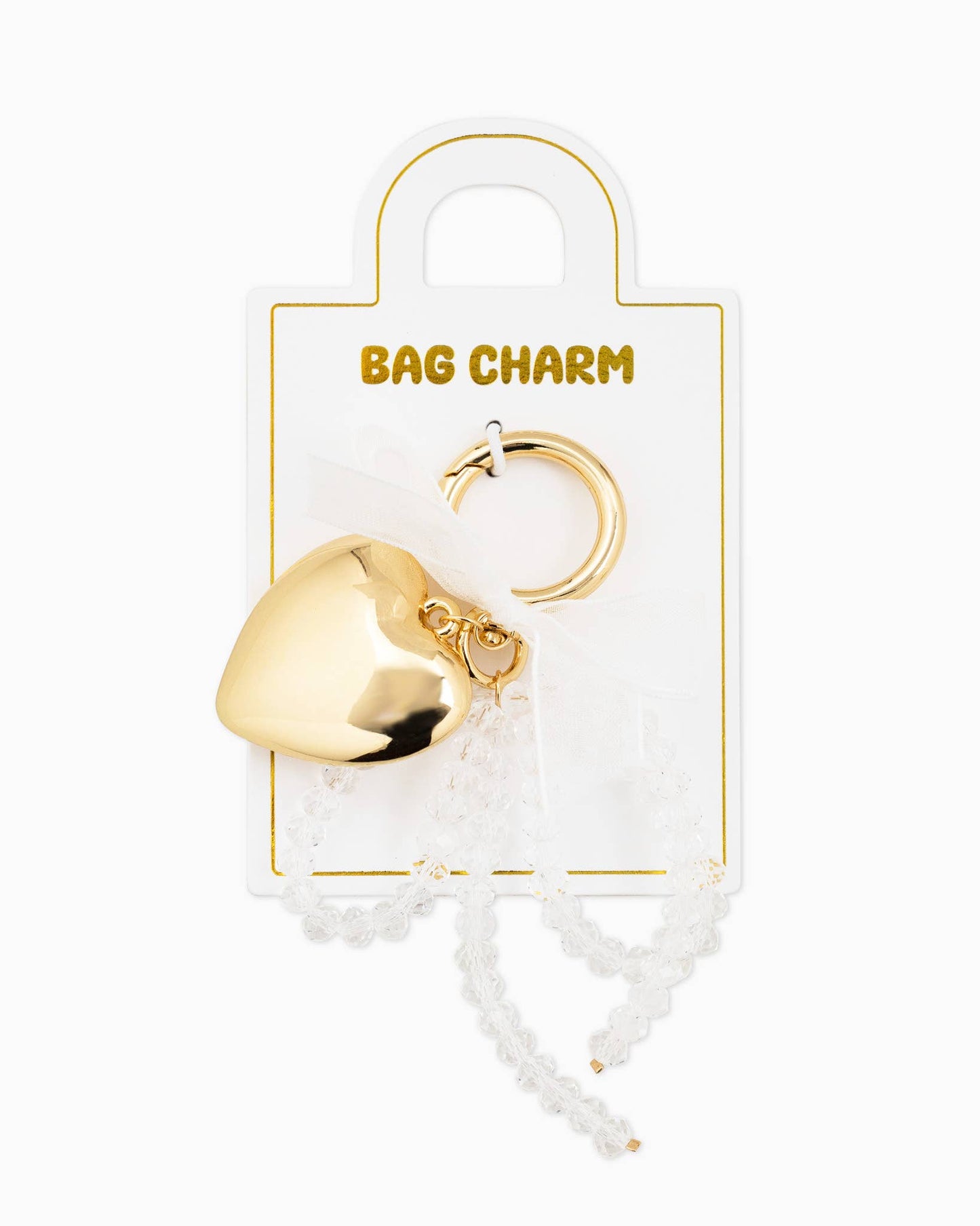 Heart Bow Croquette Bag Charm Keychain