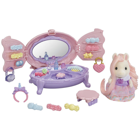 Calico Critters Pony's Vanity Dresser Set, Compact Playset