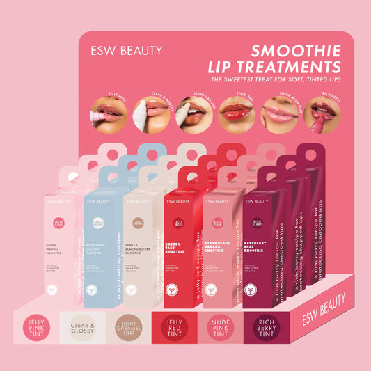 ESW Beauty Lip Treatment Smoothie Table Top Filled Display (6 Variants)