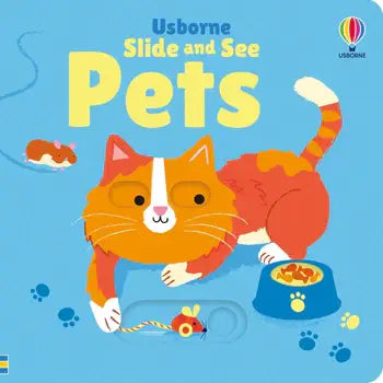 Slide And See Pets board book : Usborne