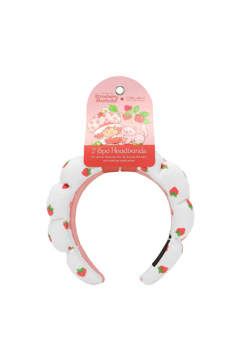 Celavi SS45552 Strawberry Shortcake 2pc Spa Headband - 12