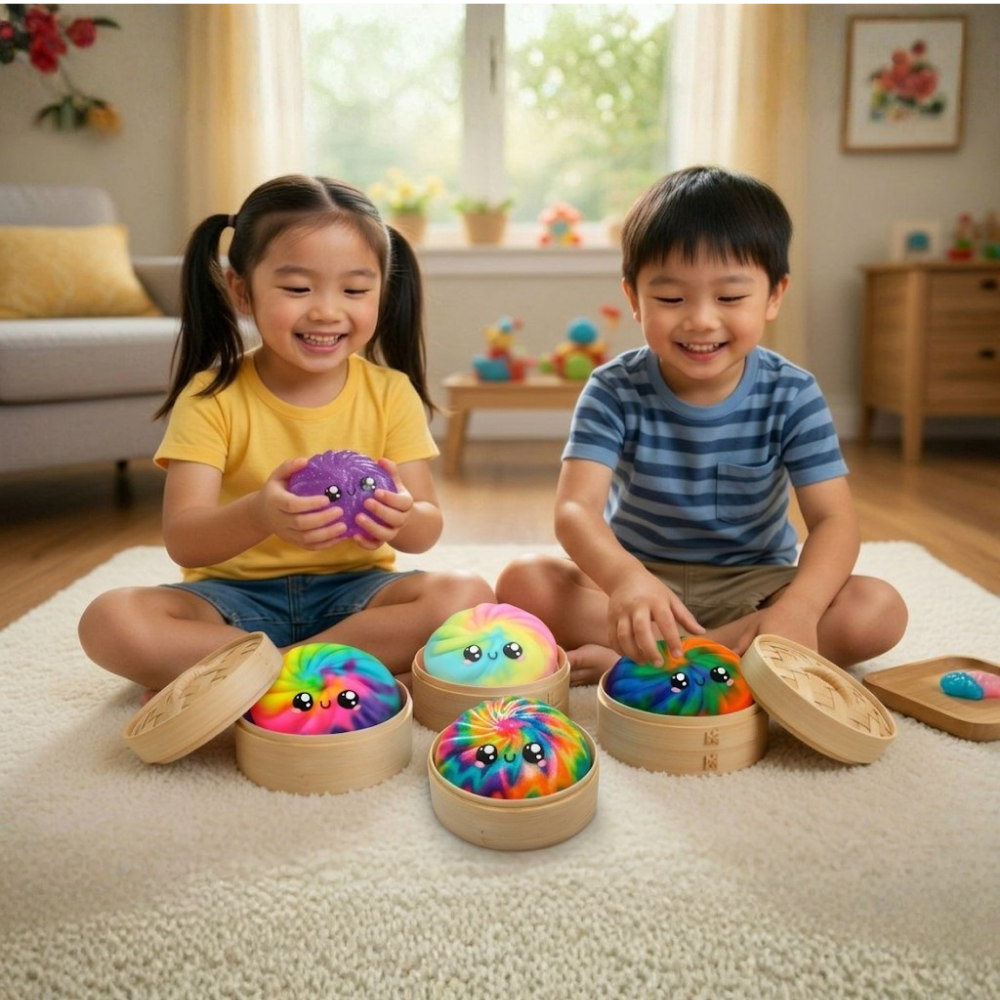 Mystery Tie & Dye Dumpling Mini Squishies - 12pc PDQ (3.5")