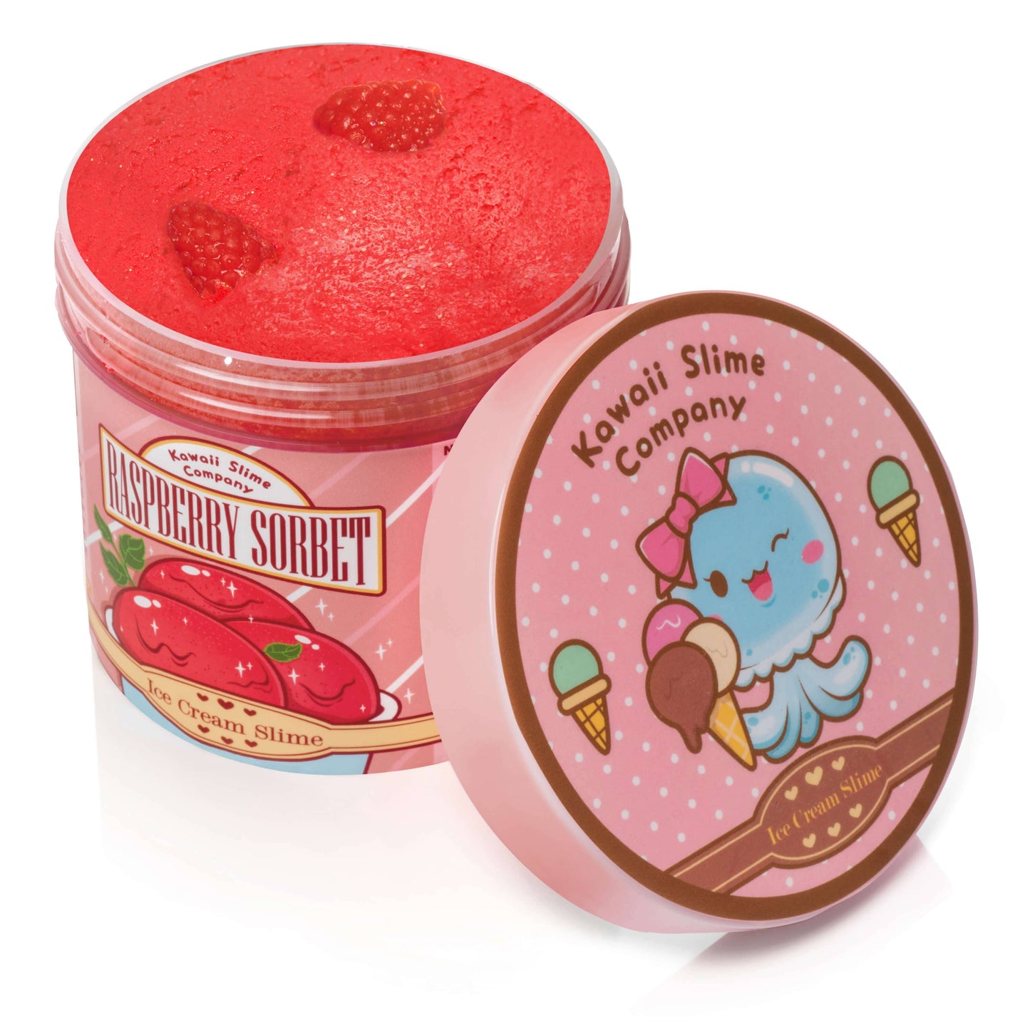 Raspberry Sorbet Scented Ice Cream Pint Slime (4pcs/case)