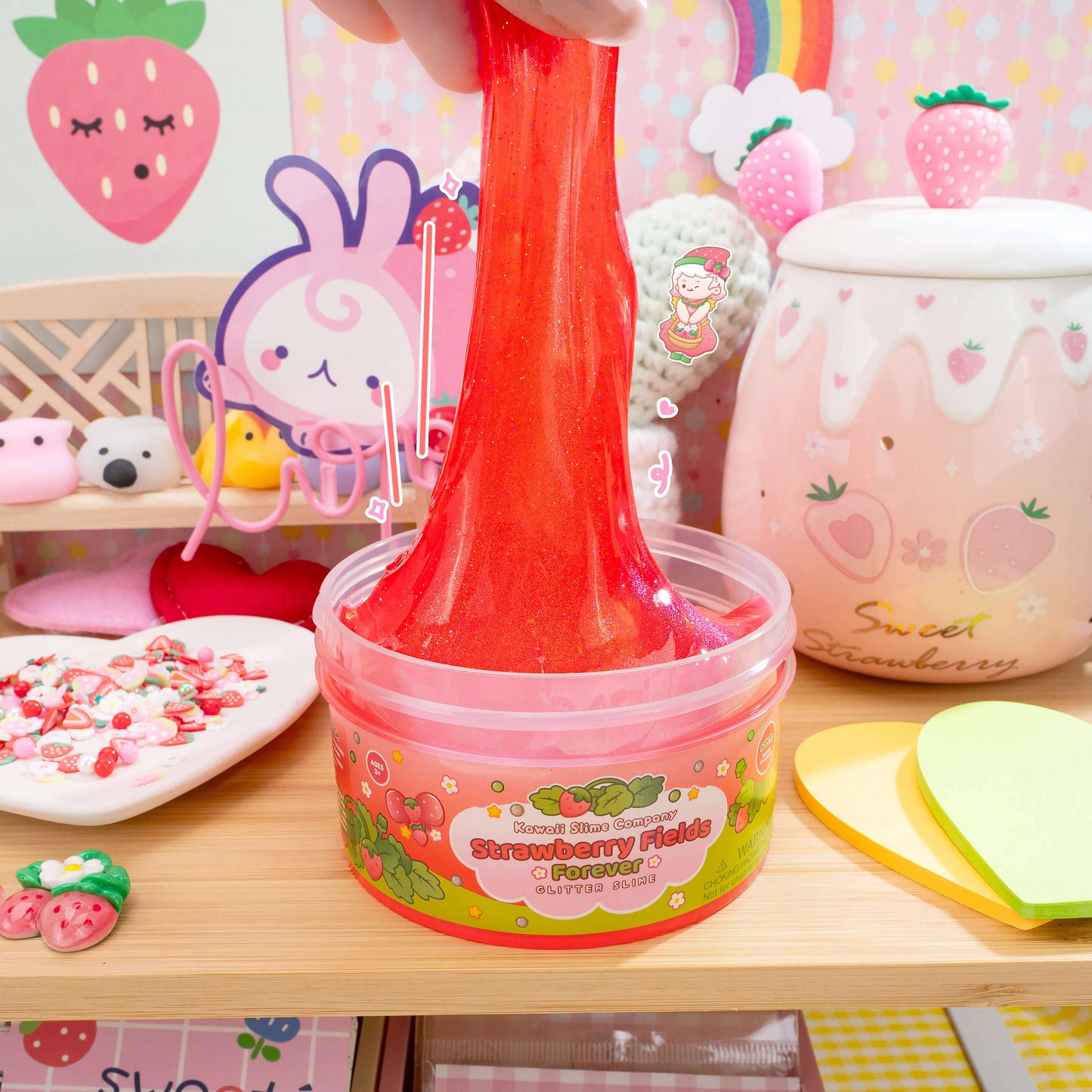 Strawberry Fields Forever Glitter Slime (4pcs/case)