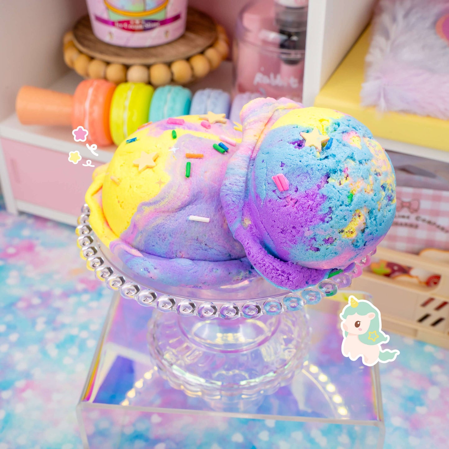 Unicorn Scented Ice Cream Pint Slime (5pcs/case)
