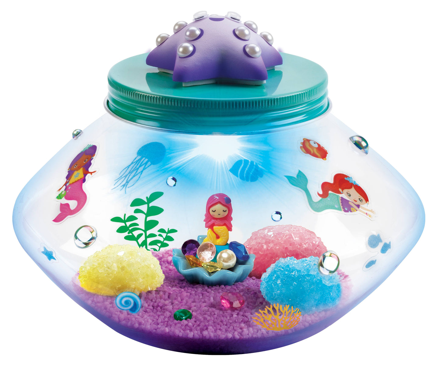 Grow Your Own Crystal Mermaid Terrarium DIY Kit for Kids