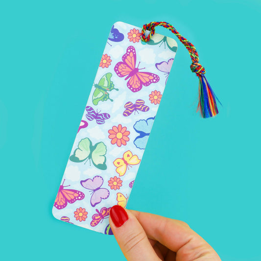 Butterflies and Moths Reader Gift Bookmark with Tassel