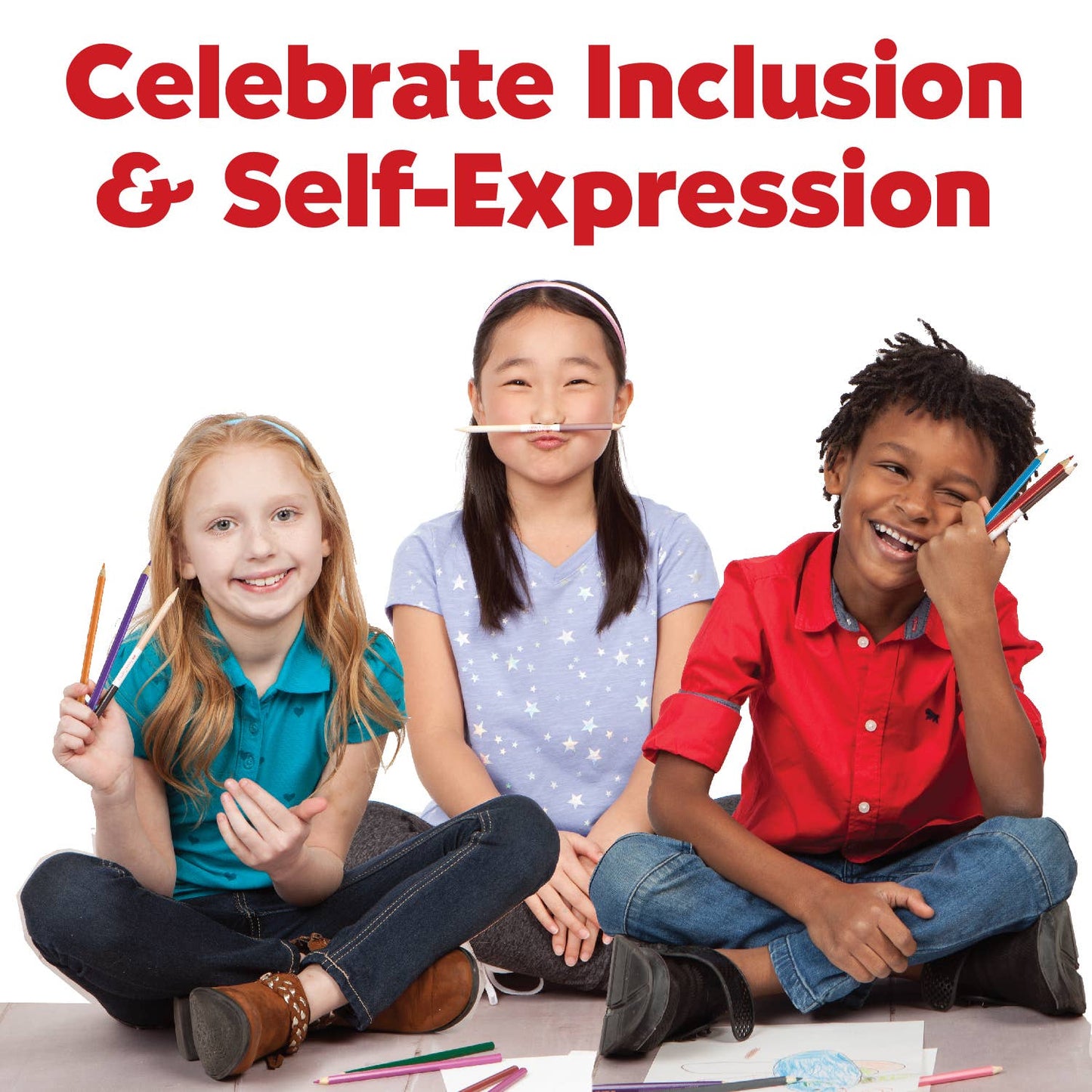 World Colors - 15 Colored Pencils with Skin Tones EcoPencils