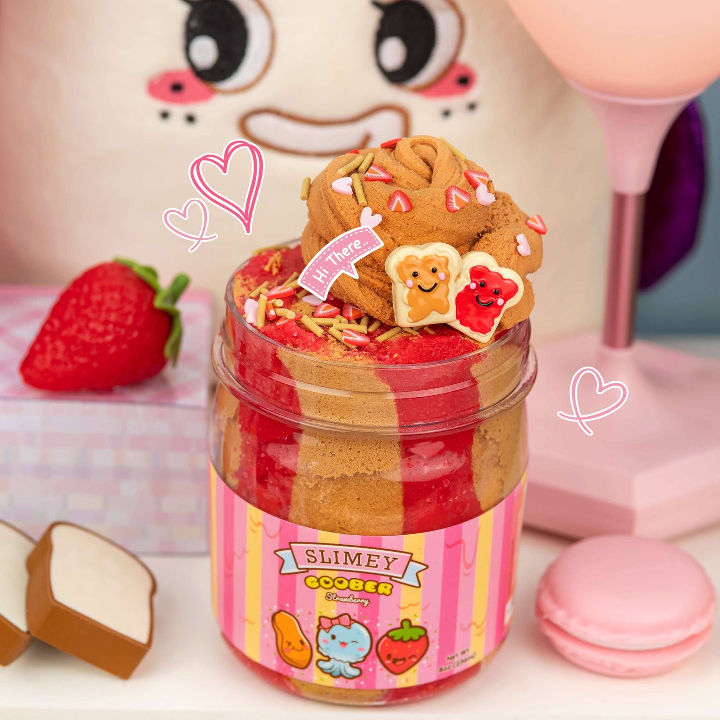 Slimey Goober Strawberry Cloud Creme Slime (5pcs/case)
