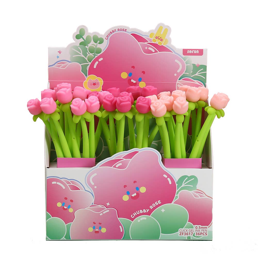 22679 ROSE WIGGLE GEL PEN-36