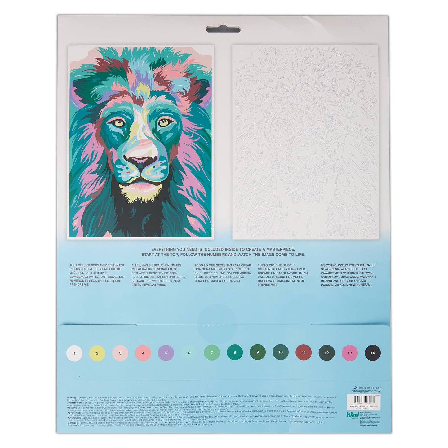 Artiste Paint By Numbers - Courageous Lion