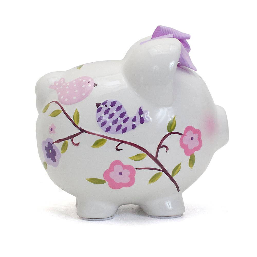 Handpainted Bird Piggy Bank