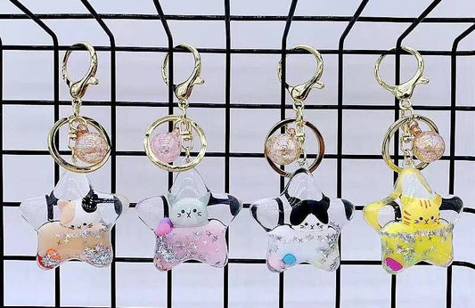 12090 Kitty Star Floaty Key Charms