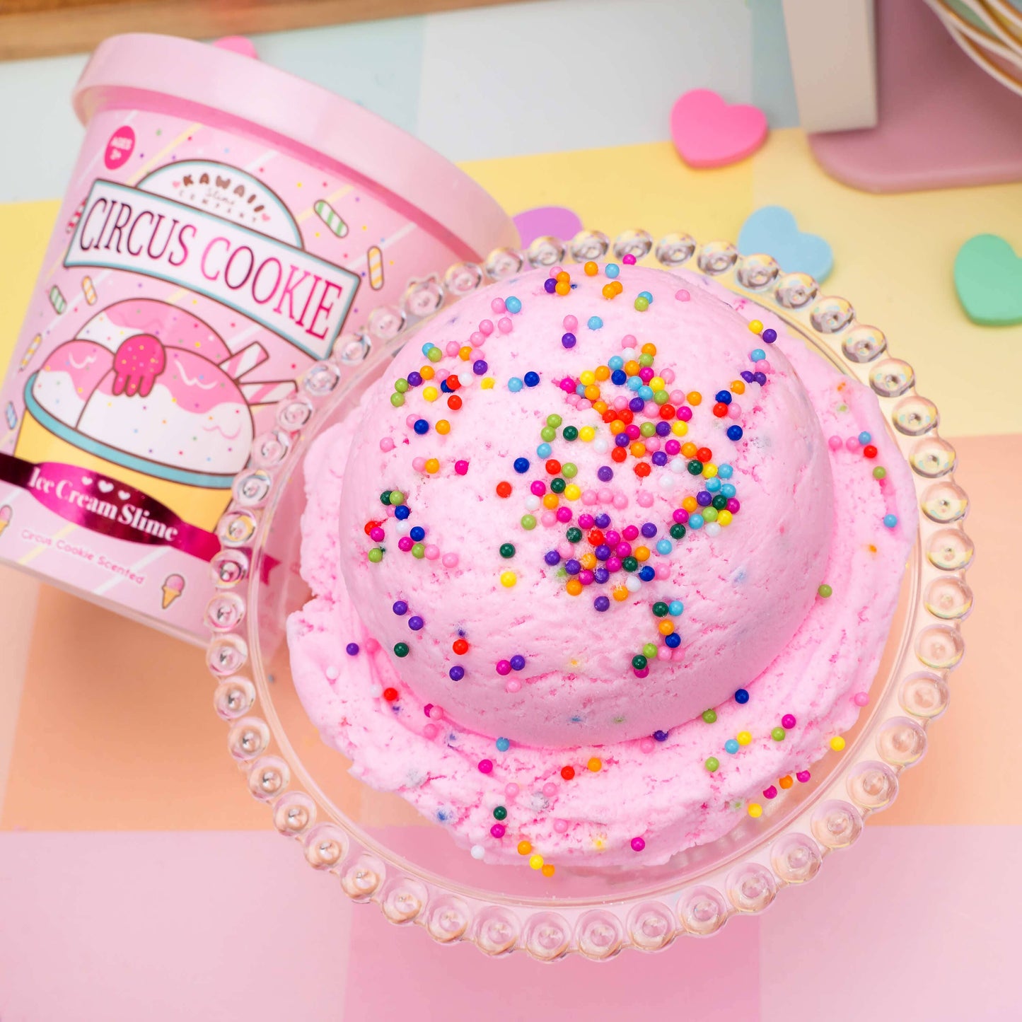 Circus Cookie Scented Ice Cream Pint Slime (5pcs/case)