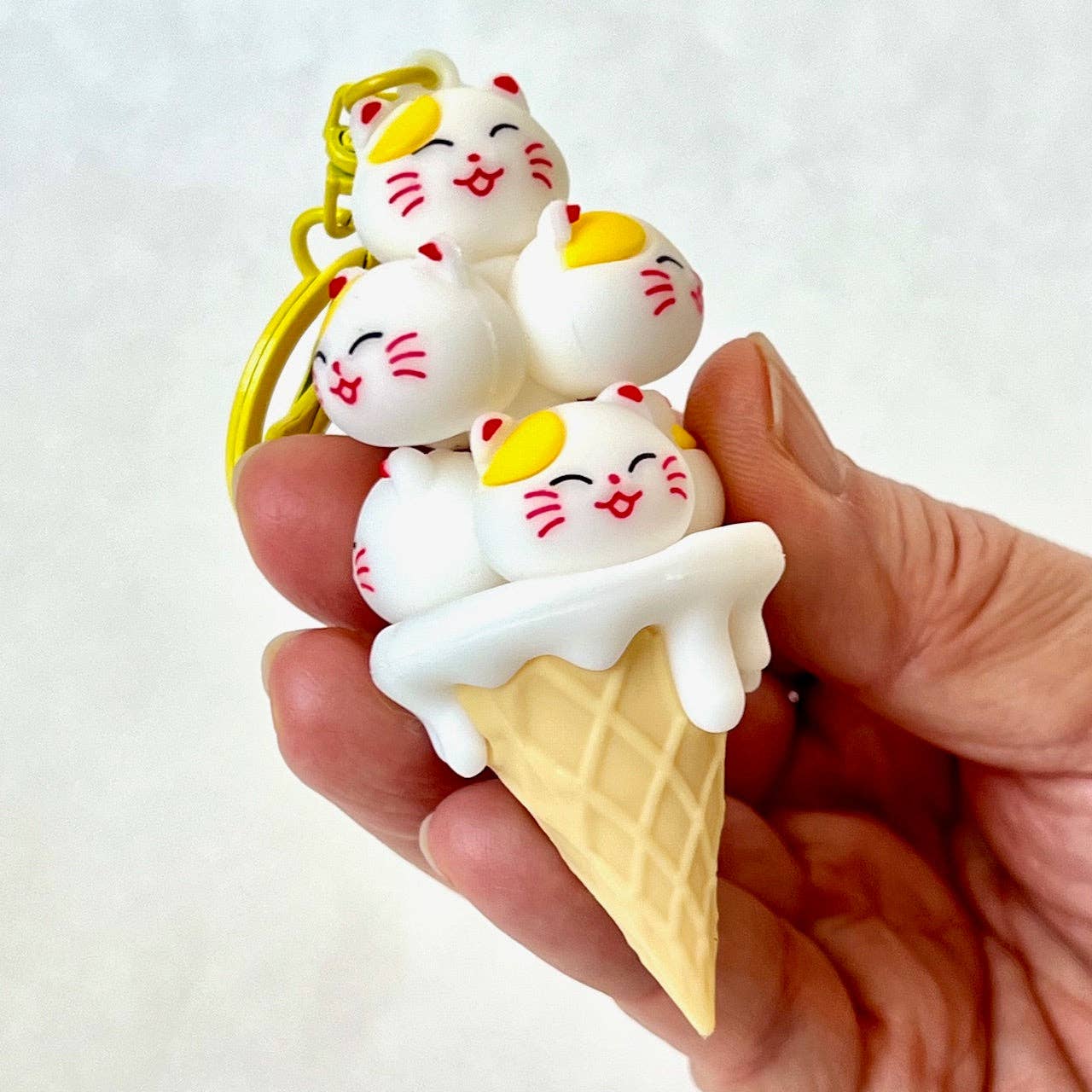 12162 CAT CONE FAMILY KEY CHARM-12