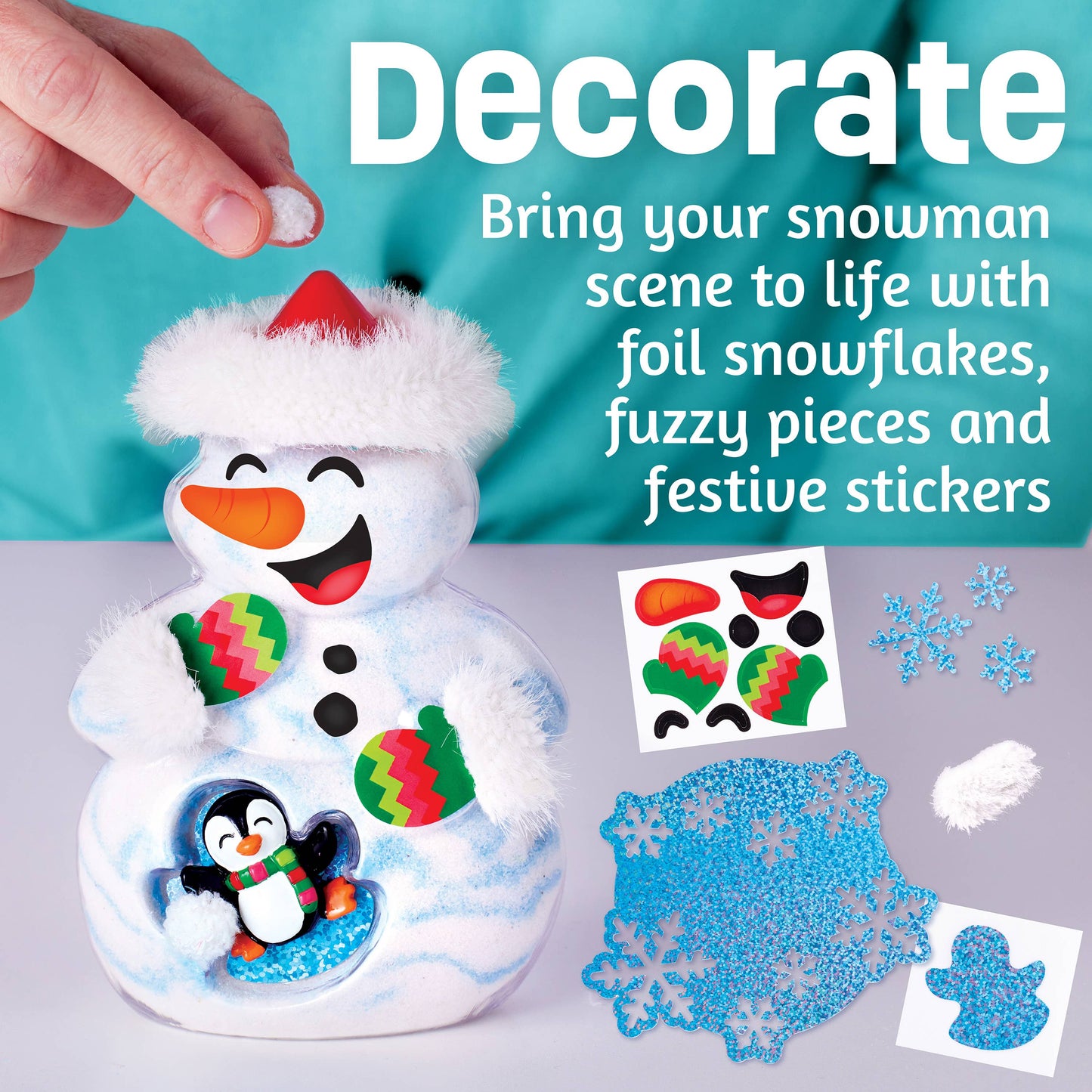 Sand Art Snowman Holiday Craft Kit for Kids