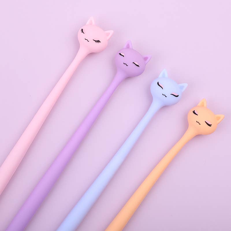 22712 Pastel Cats Wiggle Gel Pen-48