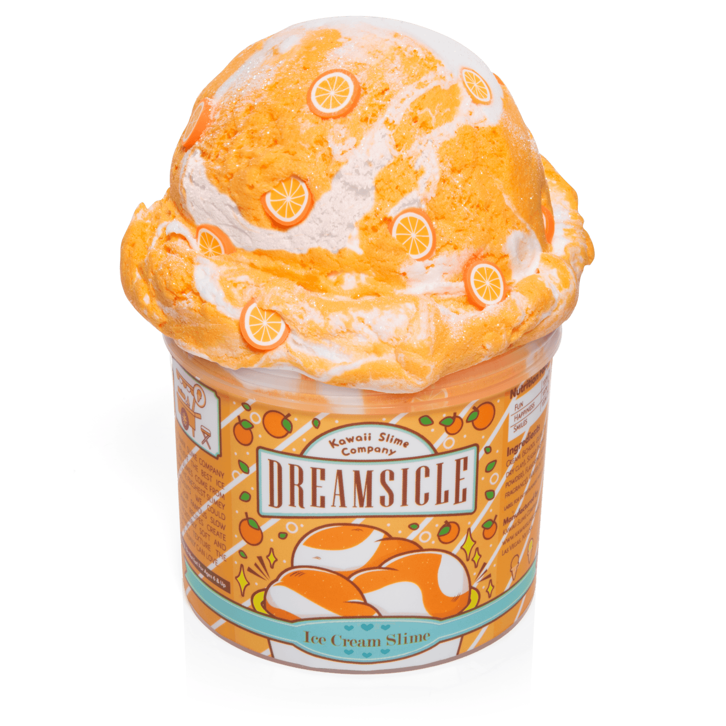 Dreamsicle Scented Ice Cream Pint Slime (4pcs/case)