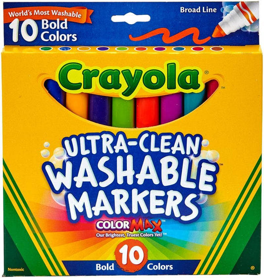 10 Count Crayola Broad Line Washable Markers