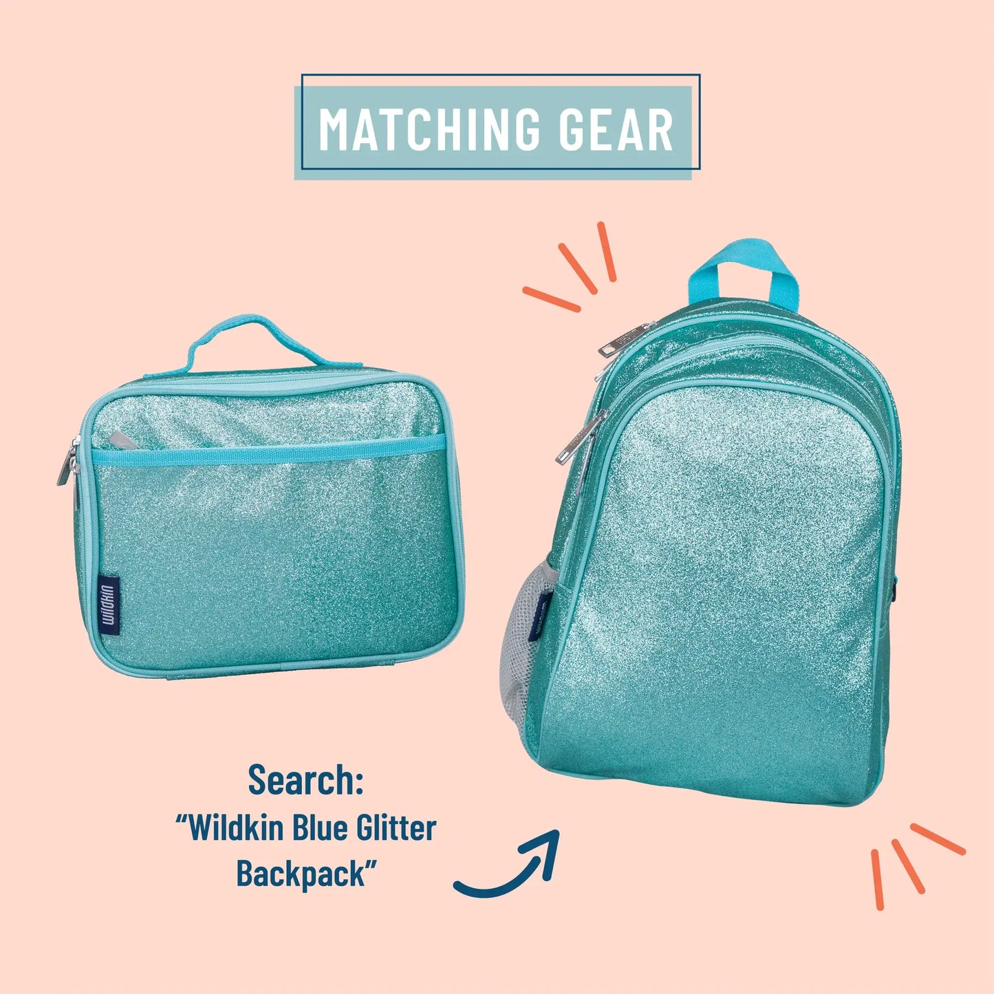 Blue Glitter Lunch Box