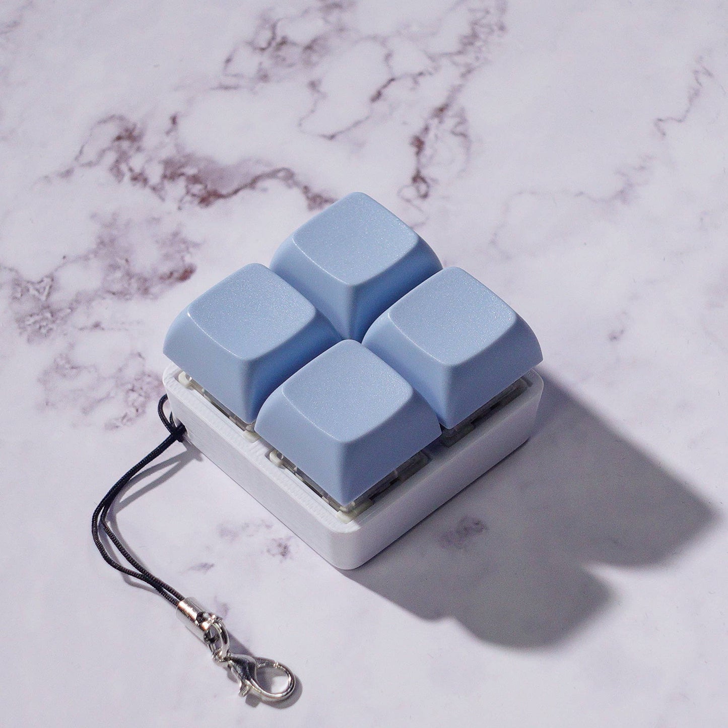 4 Key Square Mechanical Keyboard Fidget Keychain