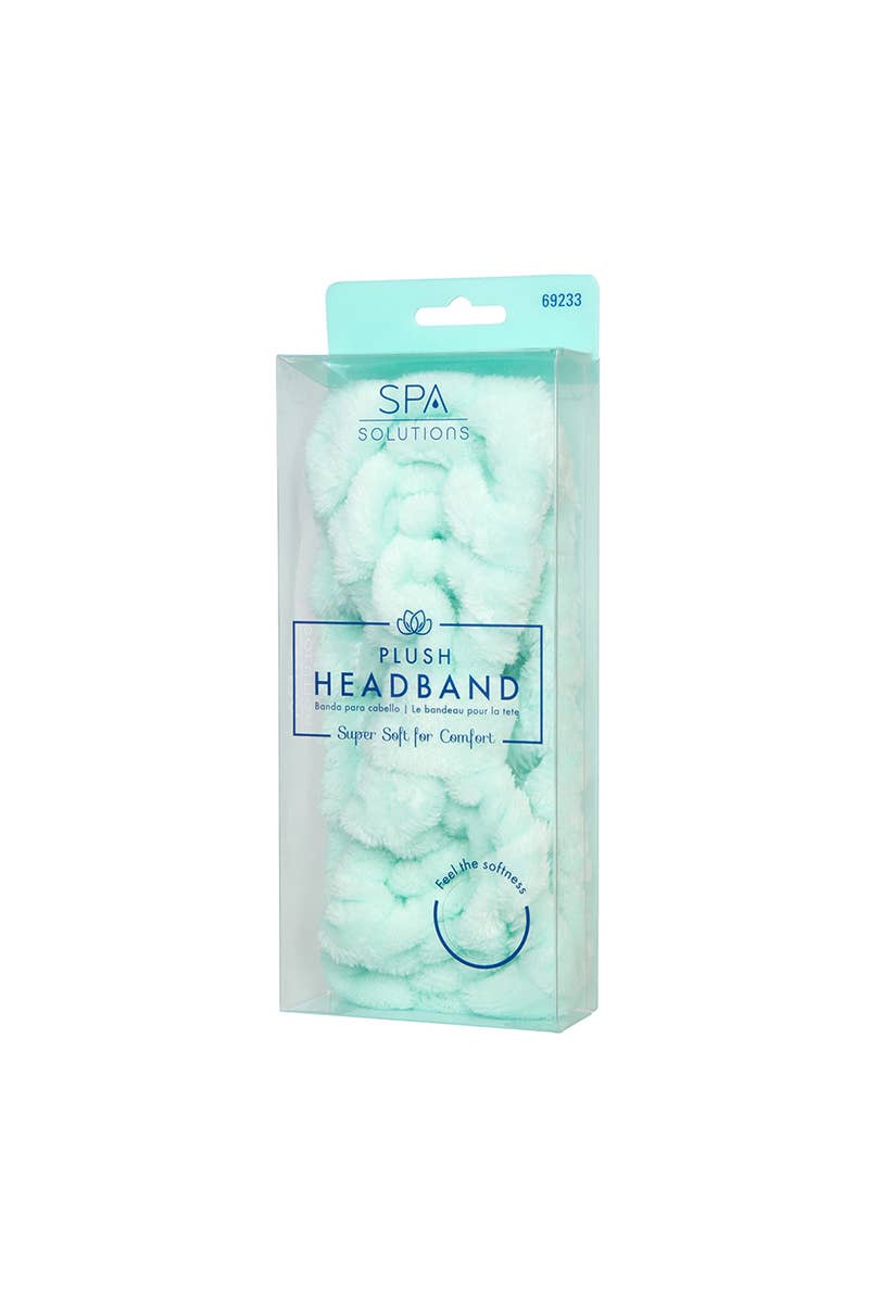 CALA 69233 Mint Plush Bow Headband  - 6pc