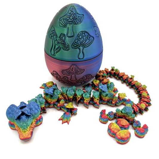 Mystery Mushroom Dragon Egg 3D Printed Fidget Toy