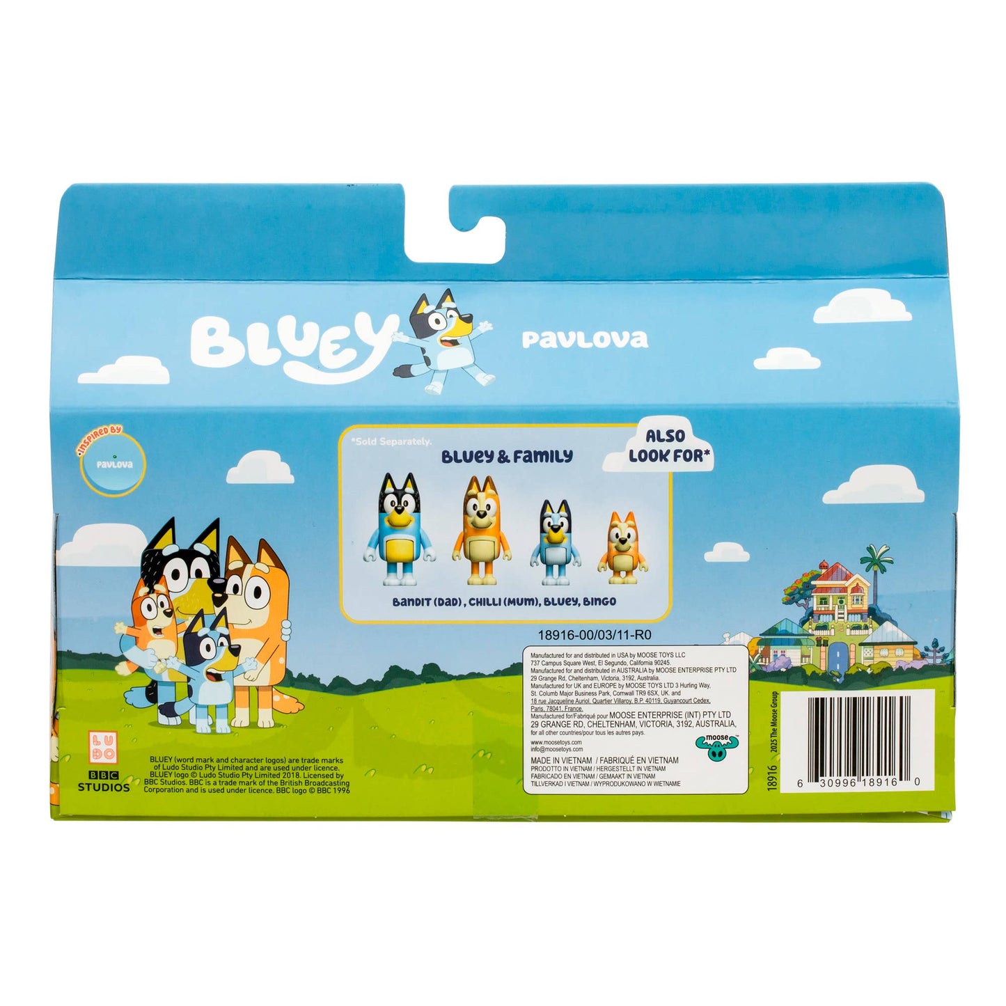 Moose Toys - Bluey Let’s Play Chef Pavlova 4-Pack Figure Set
