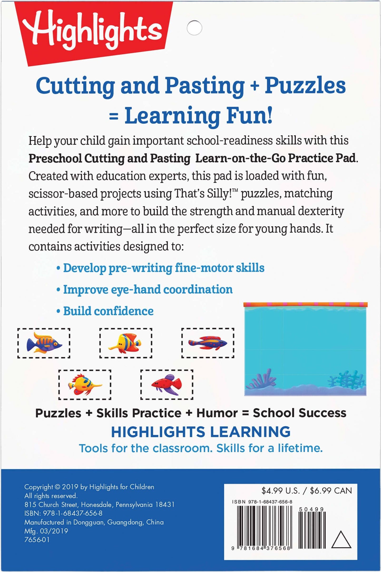 Preschool Cutting and Pasting