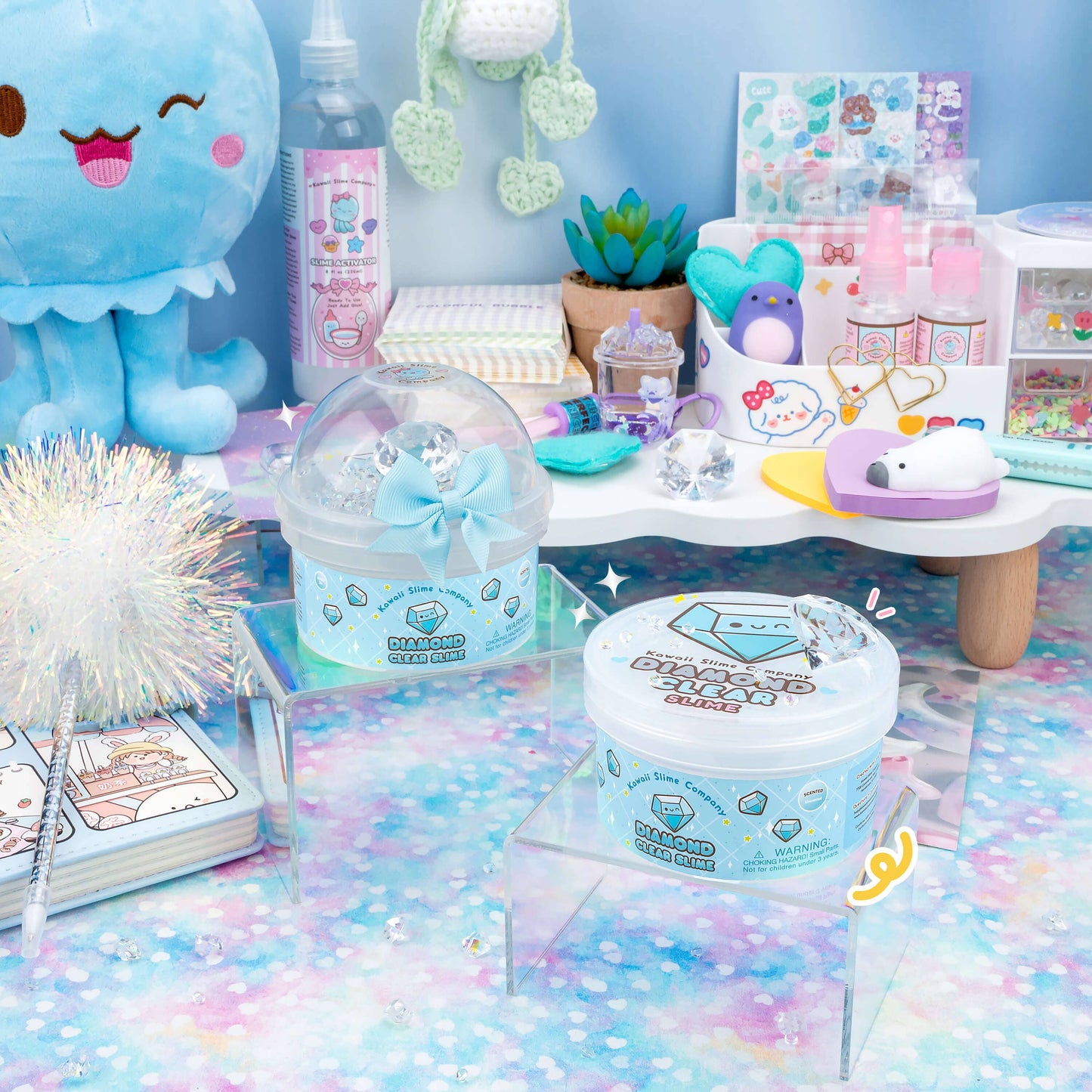 Diamond Clear Putty Slime (4pcs/case)