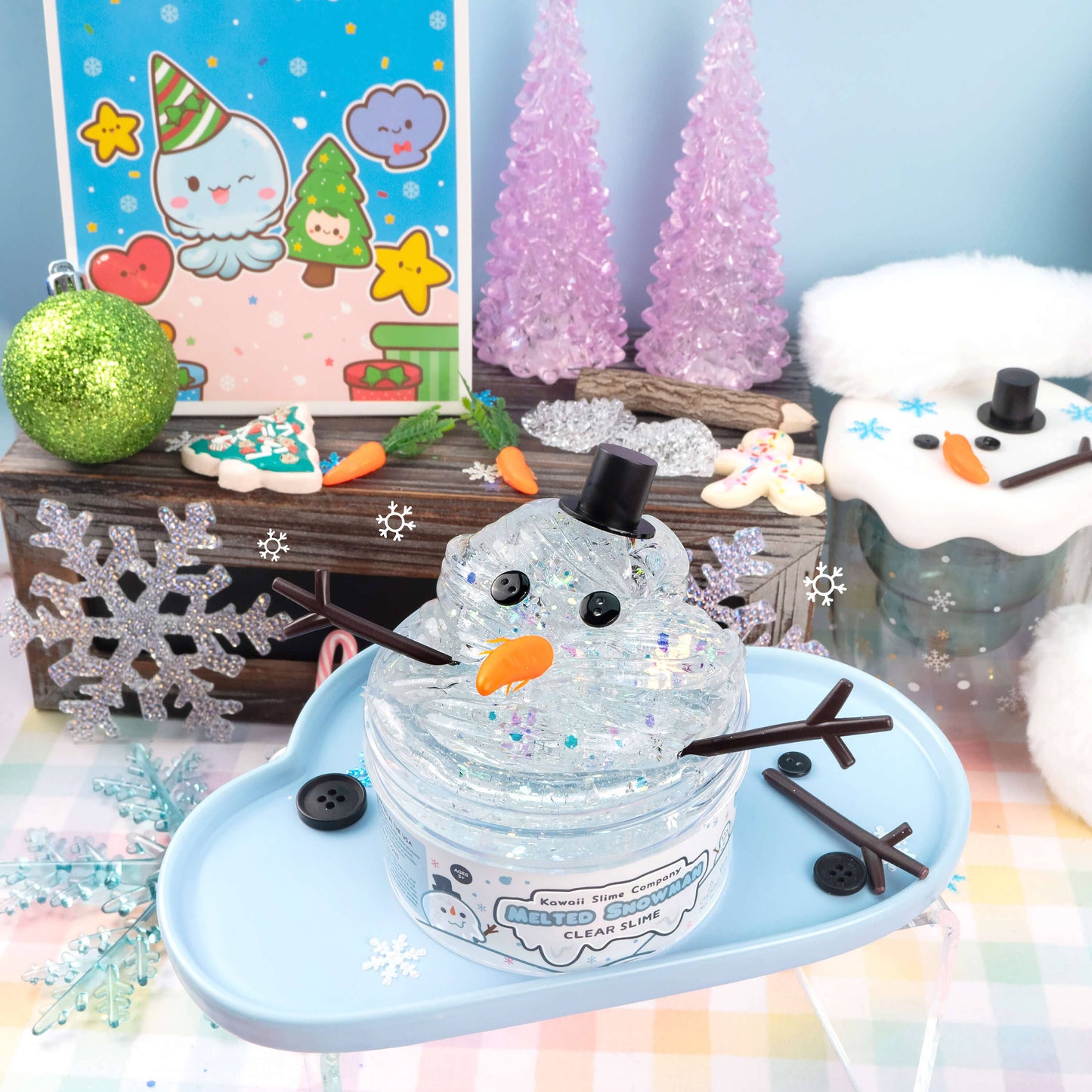 Melted Snowman Clear Putty Slime (4pcs/case)