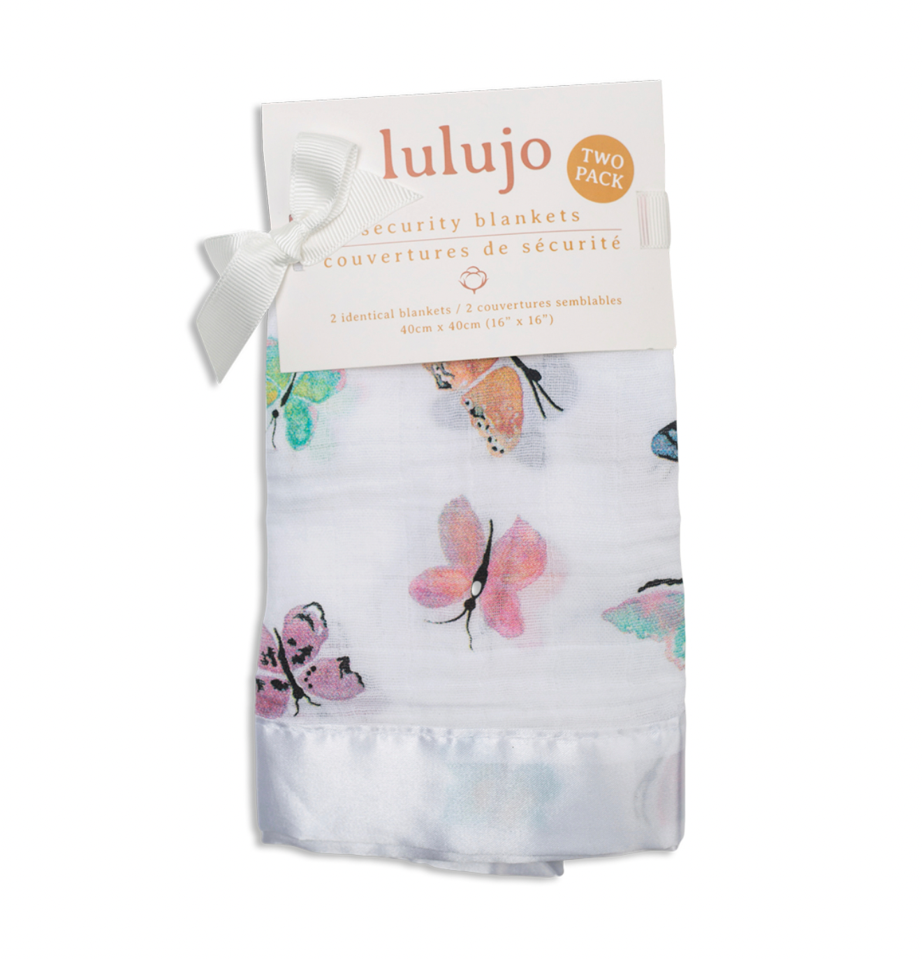 2-Pack Cotton Security Blankets 16" x 16" –  Butterfly