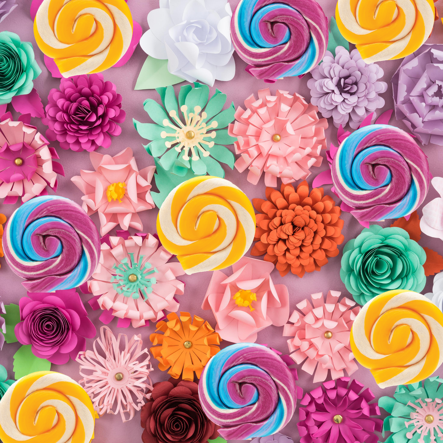 Handmade Lollipop w/ Bow - Tie Dye Cotton Candy - 2 oz