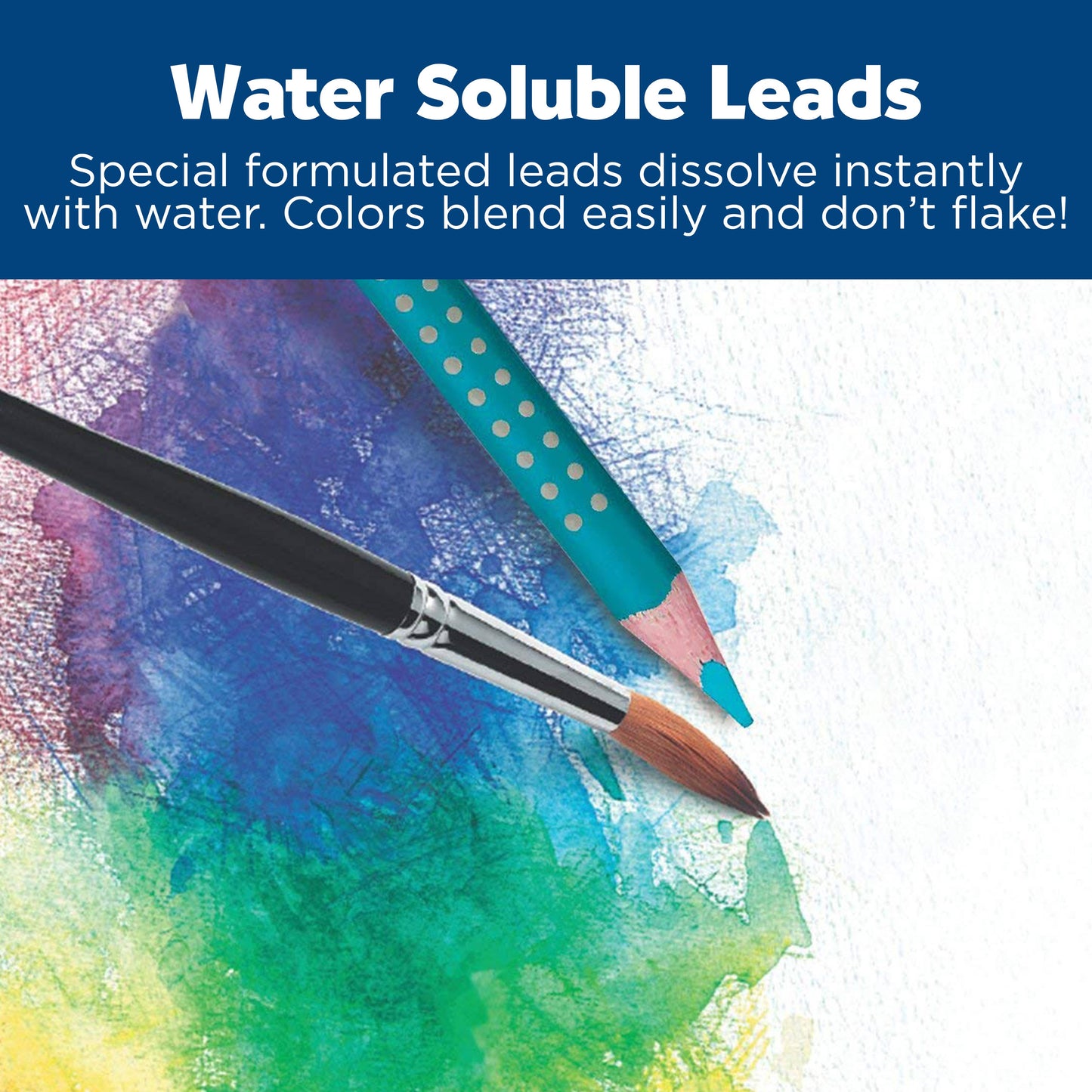 12 Grip Watercolor Pencils with Raised Grip - EcoPencils