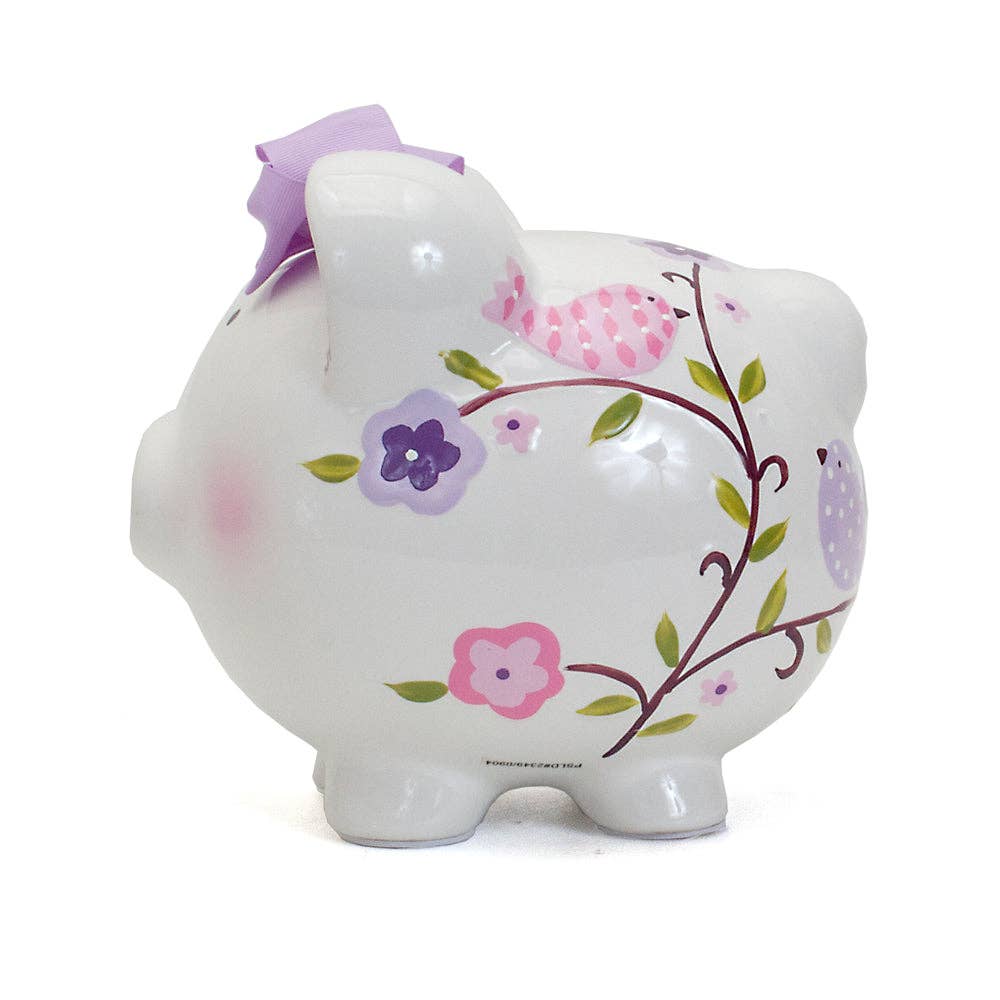 Handpainted Bird Piggy Bank
