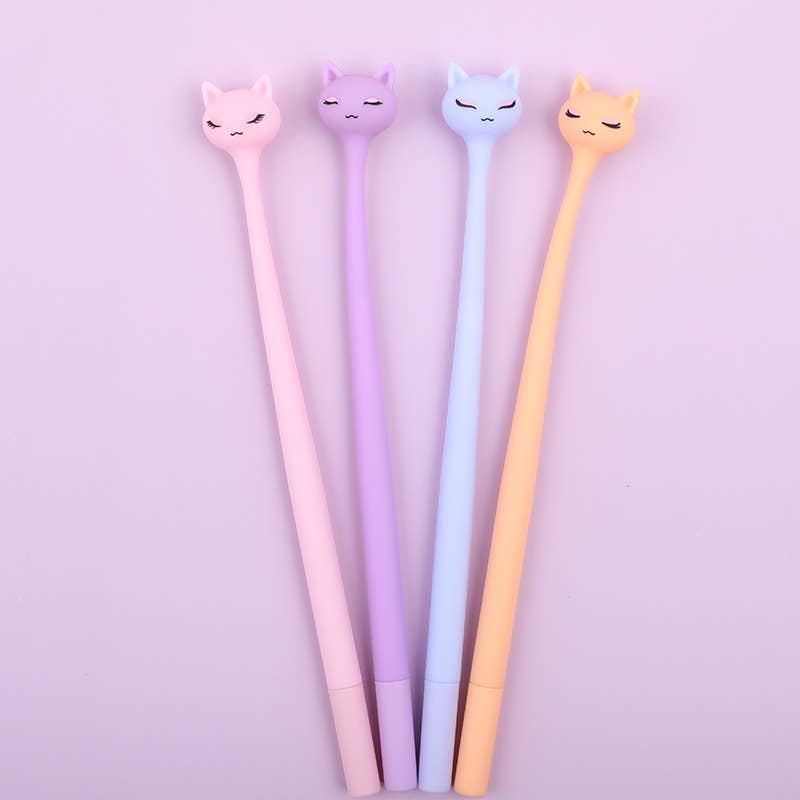 22712 Pastel Cats Wiggle Gel Pen-48